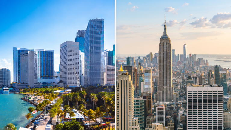 Imágenes de Miami y Nueva York