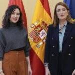 La presidenta Isabel Díaz Ayuso durante el encuentro