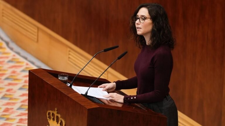 La presidenta Isabel Díaz Ayuso