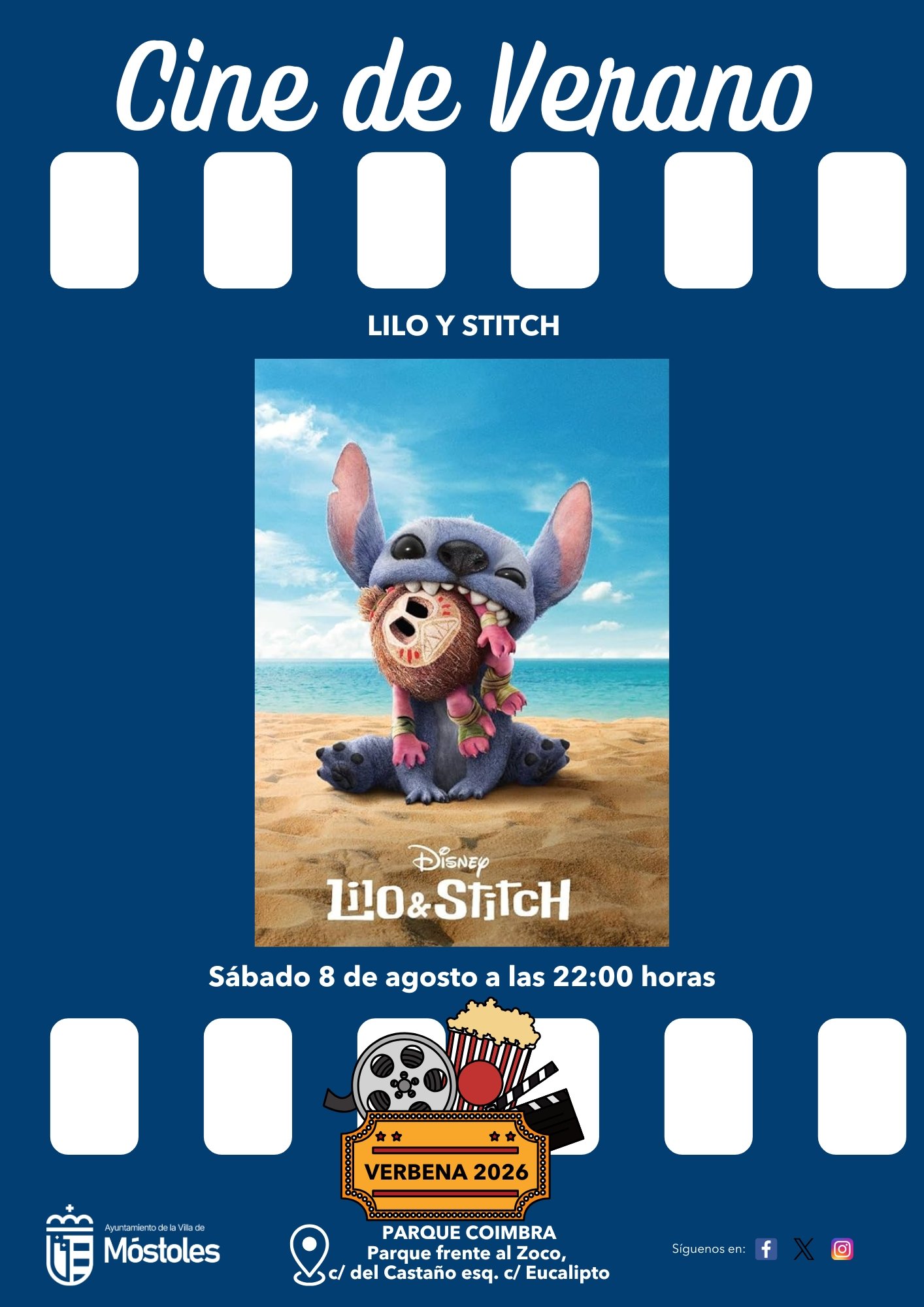 Móstoles acoge este sábado la proyección de Lilo y Stitch en el Cine de Verano