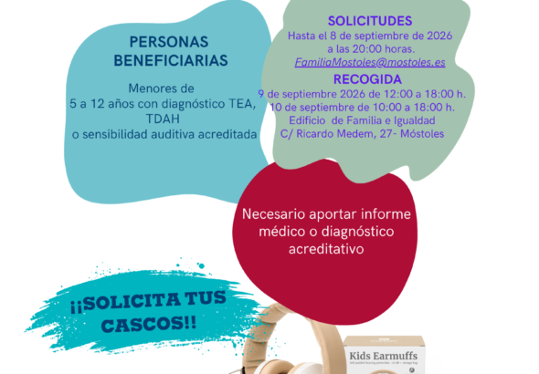 El Ayuntamiento de Móstoles repartirá 500 cascos antirruido para niños con sensibilidad auditiva