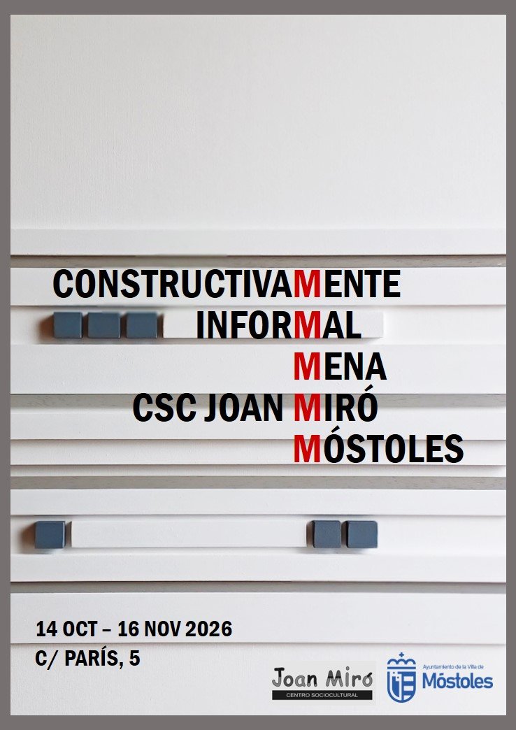 Móstoles acoge la exposición "Constructivamente informal" del artista plástico Mena en el CSC Joan Miró